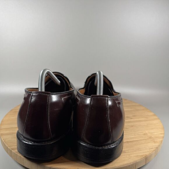 S Allen Edmonds Men's Dress Shoes GRAYSON Burgundy Slip On Tasseled Men's 11.5 B - Picture 4 of 8